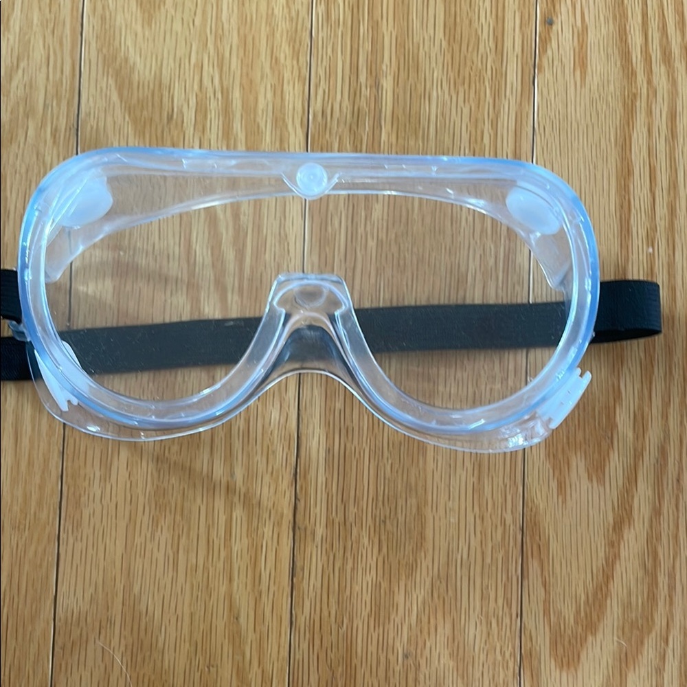 Clear Safety Goggles with Black Strap- men or women